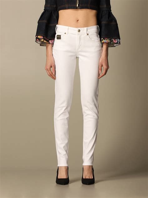 versace white pants women|Versace jeans for women.